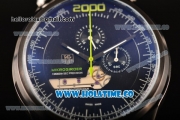 Tag Heuer Mikrogirder 2000 Chrono Miyota Quartz PVD Case with Black Dial and Rubber Strap - Green Second Hand