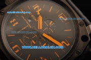 U-Boat Italo Fontana Automatic Movement PVD Case with Black Dial-Orange Marking