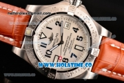 Breitling Avenger II Seawolf Asia 2813 Automatic Steel Case with White Dial and Arabic Numeral Markers