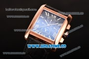 Cartier Tank MC Asia Automatic Rose Gold Case with Black Dial and Roman Numeral Markers - Moonphase