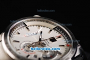 Tag Heuer Grand Carrera Calibre 36 Chronograph Miyota Quartz Swiss Coating Case with Silver Stick Markers and White Dial