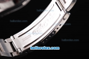 Rolex Oyster Perpetual No Date chronometer Automatic with Black Dial and White Case-Pink Marking--SSband Strap