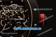 Richard Mille RM 055 Bubba Watson Miyota 9015 Automatic Ceramic Case with Black Rubber Strap and Black Dial