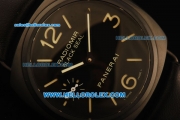 Panerai Radiomir Swiss ETA 6497 Manual Winding Movement PVD Case with Black Dial and Black Leather Strap