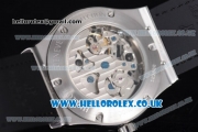 Hublot Classic Fusion Skeleton Asia Automatic Steel Case with Skeleton Dial and Brown Leather Strap