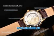 Vacheron Constantin Patrimony Tourbillon Swiss ETA 2824 Automatic Yellow Gold Case with Stick Markers and White Dial