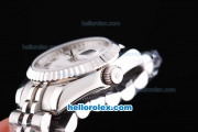 Rolex Datejust Oyster Perpetual Automatic Movement ETA Case with White Dial and Roman Markers