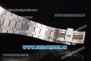 Audemars Piguet Royal Oak Offshore Seiko VK67 Quartz Steel/Diamonds Case with Arabic Numeral Markers and Grey Dial