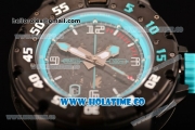 Richard Mille RM028 Swiss Valjoux 7750 Automatic PVD Case with Skeleton Dial and Blue Inner Bezel