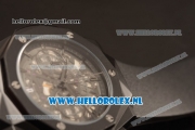 Hublot Classic Fusion Aerofusion Chronograph Orlinski Japanese Miyota OS20 Quartz PVD Case with Black Dial Stick Markers and Black Rubber Strap