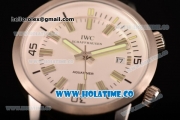 IWC Aquatimer Vintage 1967 Swiss ETA 2824 Automatic Steel Case with Stick Markers White Dial and Black Rubber Strap