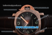 Panerai Luminor Marina 1950 3 Days PAM 393 Clone P.9000 Automatic Rose Gold Case with Black Dial and Stick/Numeral Markers - 1:1 Original (ZF)