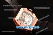 Richard Mille RM005 FM Asia Automatic Rose Gold Case with Skeleton Dial and Green Inner Bezel