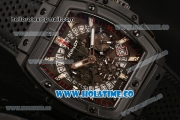 Hublot MP-06 Senna Chrono Miyota OS20 Quartz PVD Case with White Stick Markers and Skeleton Dial