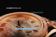 Rolex Datejust Oyster Perpetual Automatic Movement Full Rose Gold with Silvery Dial and Diamond Bezel