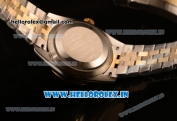 Rolex Datejust 37mm Swiss ETA 2836 Automatic Two Tone with Black Dial and Diamods Markers Diamonds Bezel