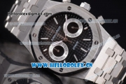 Audemars Piguet Royal Oak 41MM Seiko VK64 Quartz Stainless Steel Case/Bracelet with Black Dial and Stick Markers