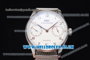 IWC Portuguese Automatic Clone IWC 52010 Automatic Stainless Steel Case/Bracelet with White Dial and Arabic Number Markers (YL)