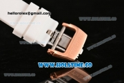 Richard Mille RM007 Miyota 6T51 Automatic Rose Gold Case with Diamonds Dial and White Rubber Strap