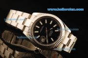 Rolex Datejust II Swiss ETA 2836 Automatic Movement Full Steel with Black Dial and White Stick Markers