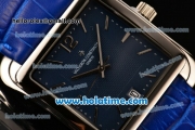 Vacheron Constantin Historiques Toledo Miyota Quartz Steel Case with Stick Markers and Blue Dial