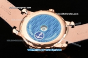 Ulysse Nardin Freak Asia ST22 Automatic Rose Gold Case with Black Dial Numeral Markers and Blue Leather Strap - 7750 Coating