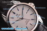 Omega DeVille Automatic Steel Case with Silver Dial and Blue Stick Markers - ETA Coating