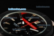 Hublot Big Bang King Luna Rossa Chronograph Miyota Quartz Movement Black Dial with Stick Markers and PVD Bezel