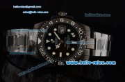 Rolex Pro-Hunter GMT-Master Asia 2813 Automatic PVD Case with PVD Strap and Black Dial Stick Markers