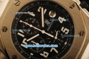 Audemars Piguet Royal Oak Chronograph Quartz Full Steel with Black Dial and Numeral Marker