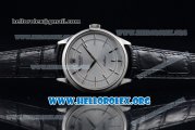 Rolex Cellini Clone Rolex 3132 Automatic Steel Case with Silver Dial Black Leather Strap - (BP)