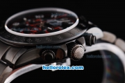 Rolex Daytona Oyster Perpetual Swiss Valjoux 7750 Automatic Movement Full PVD with Black Dial and White Numeral Markers