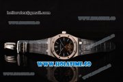 Audemars Piguet Royal Oak 41MM Swiss Tourbillon Manual Winding Steel Case with Black Dial Stick Markers and Black Leather Strap (FT)