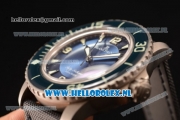 BlancPain Fifty Fathoms 500 2824 Auto PVD Case with Blue Dial and Blue Nylon Strap - 1:1 Origianl (ZF)