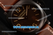 Panerai PAM00663B Luminor 1950 3 Days Clone P.3000 Automatic PVD Case with Brown Dial and Brown Leather Strap