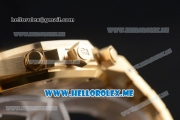 Audemars Piguet Royal Oak Miyota Quartz Yellow Gold Case/Bracelet with Silver Dial and Stick Markers