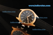 IWC Pilot's Watch TOP GUN Automatic Movement Rose Gold Case with White Markers and Black Strap