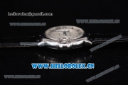 Cartier Ballon Bleu Medium Asia Automatic Steel Case with Silver Dial Black Leather Strap and Roman Numeral Markers (YF)