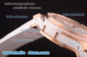 Hublot Big Bang Diamond Bezel Hub4100 Rose Gold Case with White Dial and White Rubber Strap-1:1 Original