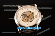 Vacheron Constantin Malte Asia Automatic Steel Case with White Skeleton Dial and Silver Roman Numeral Markers