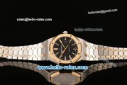 Audemars Piguet Royal Oak Swiss ETA 2824 Automatic Two Tone Case with Two Tone Strap and Black Grid Dial - 1:1 Original