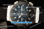 Hublot Aero Bang Chrono Swiss Valjoux 7750 Automatic Steel/PVD Case Black Dial With Stick Markers Black Rubber Strap