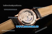 A.Lange&Sohne Tourbilon Pour Le Merite Asia Automatic Rose Gold Case with Black Dial and Leather Strap