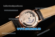 A.Lange&Sohne Tourbilon Pour Le Merite Asia Automatic Rose Gold Case with Black Dial and Leather Strap