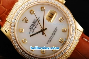 Rolex Datejust Automatic Movement ETA Coating Case with Diamond Bezel-Diamond Markers