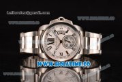 Cartier Calibre De Swiss ETA 2824 Automatic Steel Case with White Dial and Black Roman Numeral Markers