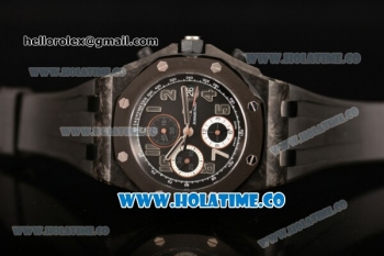 Audemars Piguet Royal Oak Offshore "GINZA 7" Chrono Clone AP Calibre 3126 Automatic Forged Carbon Case with Arabic Numeral Markers and Ceramic Bezel (J12)