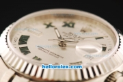 Rolex Datejust Automatic Movement ETA Coating Case with Steel Bezel and Strap-36mm