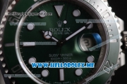 Rolex Submariner Clone Rolex 3135 Automatic Stainless Steel Case/Bracelet with Green Dial and Dot Markers - 1:1 Original (GF)