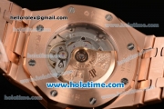 Audemars Piguet Royal Oak Swiss ETA 2824 Automatic Full Rose Gold with Sitck Markers and White Dial - 1:1 Original